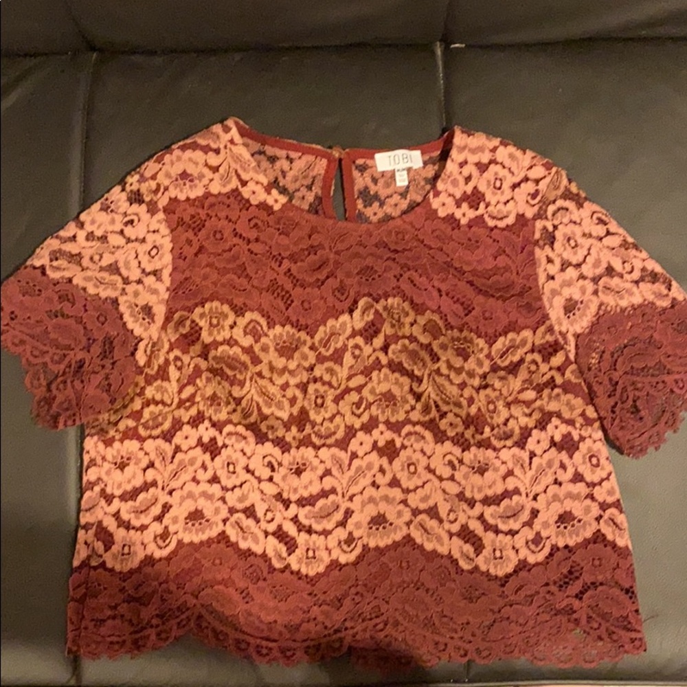 Tobi Lace Crop Top